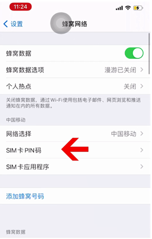 湟源苹果14维修网分享如何给iPhone14的SIM卡设置密码 